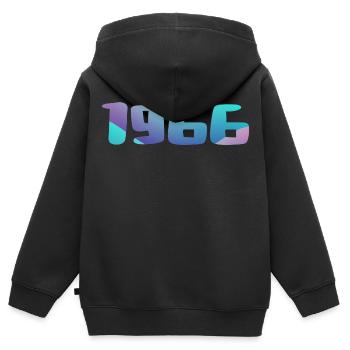1966 Geburtstagsgeschenk Vintage 1966 Retro 1966 - Kinder Premium Organic Zip Hoodie - Schwarz - Hinten - AI Model Kid Male (0cm)