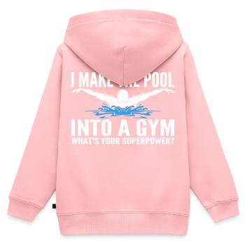 I Make The Pool Into A Gym - Funny - Kids Premium Organic Zip-up Hoodie - rose - Back - AI Model Kid Female (0cm)