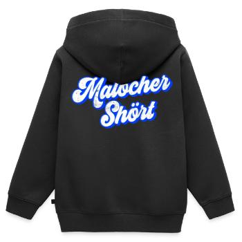 Malocher Shört | Ruhrgebiet Fun - Kinder Premium Organic Zip Hoodie - Schwarz - Hinten - AI Model Kid Male (0cm)
