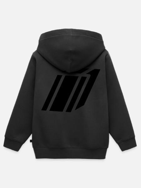 Abstract I Brief - Kinder Premium Organic Zip Hoodie - Schwarz