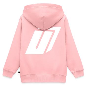 Abstract U letter - Kids Premium Organic Zip-up Hoodie - rose - Back - AI Model Kid Female (0cm)
