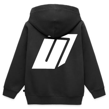 Abstract U-Brief - Kinder Premium Organic Zip Hoodie - Schwarz - Hinten - AI Model Kid Male (0cm)