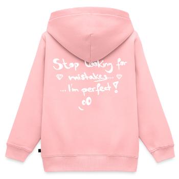 L’amour de soi sait - Sweat Premium à capuche zippé enfant bio - rose - Dos - AI Model Kid Female (0cm)