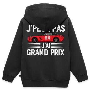 Je peux pas j ai grand prix - Sweat Premium à capuche zippé enfant bio - noir - Dos - AI Model Kid Male (0cm)