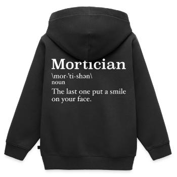 Mortician Definition Mortuary Science Student - Kids Premium Organic Zip-up Hoodie - black - Back - AI Model Kid Male (0cm)