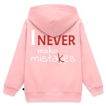 Ich liege nie falsch - Kinder Premium Organic Zip Hoodie - Rosa - Hinten - AI Model Kid Female (0cm)
