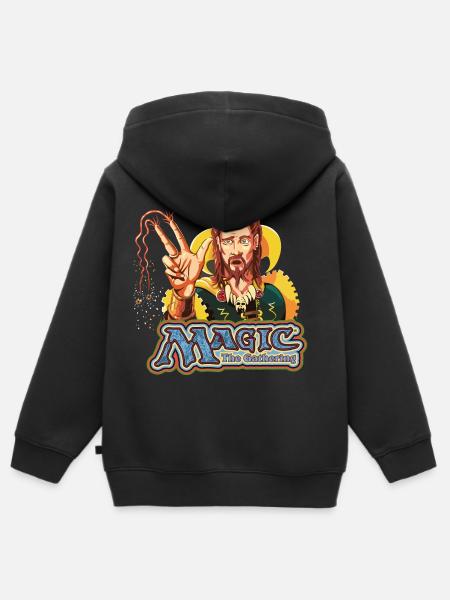Magic: The Gathering Gegenzauber Retro Card - Kinder Premium Organic Zip Hoodie - Schwarz