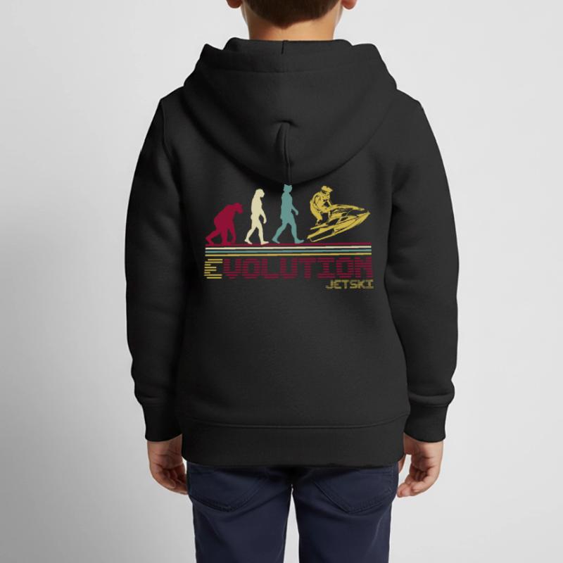 Jetski Evolution Retro Kinder Premium Organic Zip Hoodie