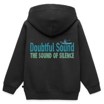 Doubtful Sound the Sound of Silence 4x4 - Kinder Premium Organic Zip Hoodie - Schwarz - Hinten - AI Model Kid Male (0cm)