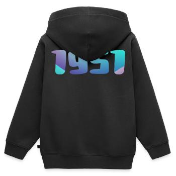 1951 Geburtstagsgeschenk Vintage 1951 Retro 1951 - Kinder Premium Organic Zip Hoodie - Schwarz - Hinten - AI Model Kid Male (0cm)