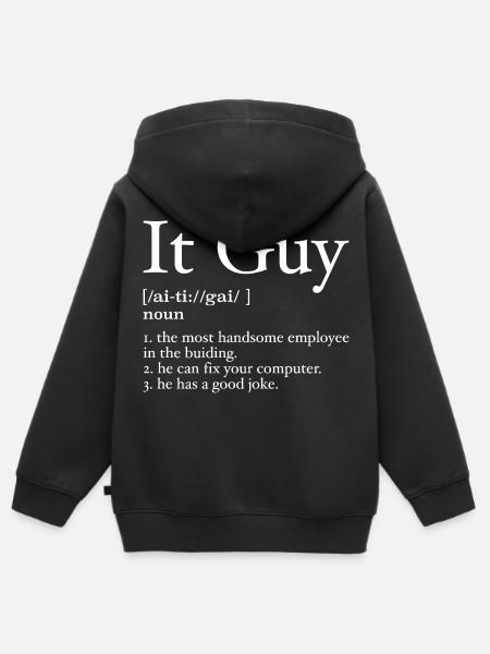 Definition des It-Mannes - Kinder Premium Organic Zip Hoodie - Schwarz