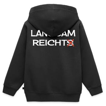 Langsam Reichts Sarkasmus Spruch Langsam Reicht - Kinder Premium Organic Zip Hoodie - Schwarz - Hinten - AI Model Kid Male (0cm)