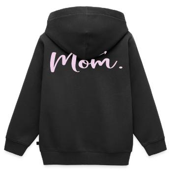 Maman Fête des Mères - Cadeau Journée de la Femme - Sweat Premium à capuche zippé enfant bio - noir - Dos - AI Model Kid Male (0cm)