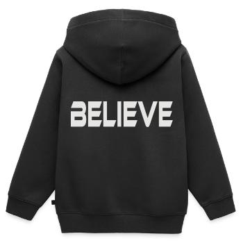 CROIRE - Sweat Premium à capuche zippé enfant bio - noir - Dos - AI Model Kid Male (0cm)