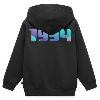 1994 Geburtstagsgeschenk Vintage 1994 Retro 1994 - Kinder Premium Organic Zip Hoodie - Schwarz - Hinten - AI Model Kid Male (0cm)