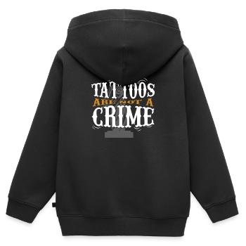 Tattoo - Kinder Premium Organic Zip Hoodie - Schwarz - Hinten - AI Model Kid Male (0cm)