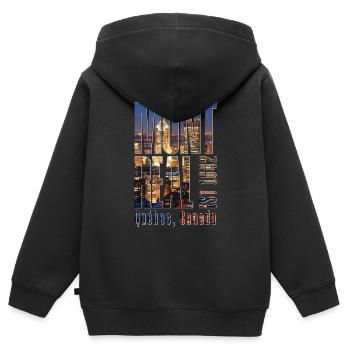 Montreal Skyline Stadtbild - Kinder Premium Organic Zip Hoodie - Schwarz - Hinten - AI Model Kid Male (0cm)