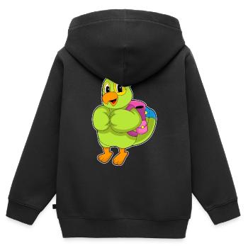 Parrot Student Backpack School - Sweat Premium à capuche zippé enfant bio - noir - Dos - AI Model Kid Male (0cm)