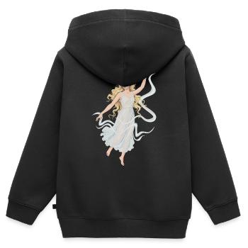 Fee - Kinder Premium Organic Zip Hoodie - Schwarz - Hinten - AI Model Kid Male (0cm)