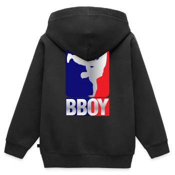 Breakdance B-Boy Streetdance Design Hip Hop Dance - Kinder Premium Organic Zip Hoodie - Schwarz - Hinten - AI Model Kid Male (0cm)