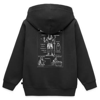 T-shirt Icône du Plan Anubis - Sweat Premium à capuche zippé enfant bio - noir - Dos - AI Model Kid Male (0cm)