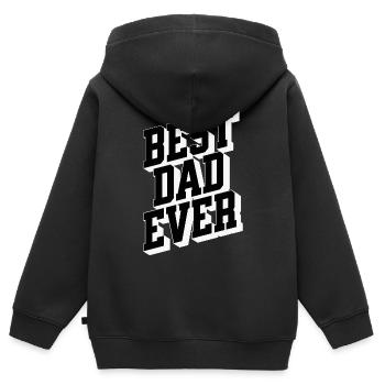 Best Dad Ever 3D Typo - Kinder Premium Organic Zip Hoodie - Schwarz - Hinten - AI Model Kid Male (0cm)