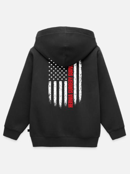 Überlebender einer Hernienoperation – Herniengenesung - Kinder Premium Organic Zip Hoodie - Schwarz