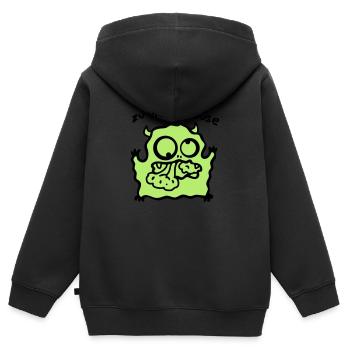 trop de légumes - Sweat Premium à capuche zippé enfant bio - noir - Dos - AI Model Kid Male (0cm)