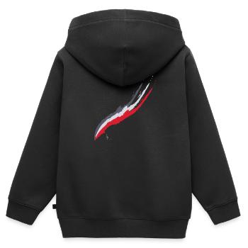 Bleu blanc rouge - Sweat Premium à capuche zippé enfant bio - noir - Dos - AI Model Kid Male (0cm)
