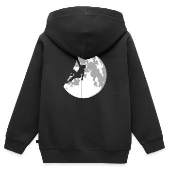 climber - Kids Premium Organic Zip-up Hoodie - black - Back - AI Model Kid Male (0cm)