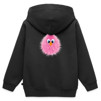 pink Pieper - Kinder Premium Organic Zip Hoodie - Schwarz - Hinten - AI Model Kid Male (0cm)