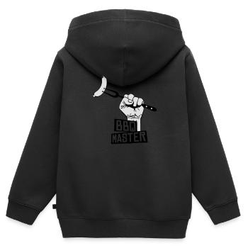 bbq master - Sweat Premium à capuche zippé enfant bio - noir - Dos - AI Model Kid Male (0cm)