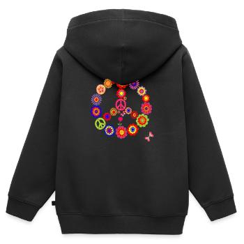 Love-Romance - Kinder Premium Organic Zip Hoodie - Schwarz - Hinten - AI Model Kid Male (0cm)