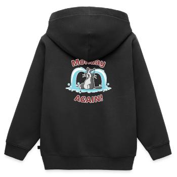 C’est lundi. - Sweat Premium à capuche zippé enfant bio - noir - Dos - AI Model Kid Male (0cm)