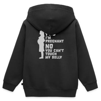 ne peut pas toucher mon - Sweat Premium à capuche zippé enfant bio - noir - Dos - AI Model Kid Male (0cm)