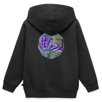 Pflege Beruf - Kinder Premium Organic Zip Hoodie - Schwarz - Hinten - AI Model Kid Male (0cm)