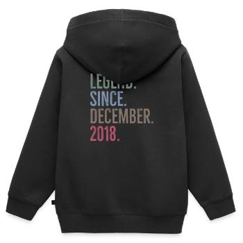 Legend Since December 2018 - Kids Premium Organic Zip-up Hoodie - black - Back - AI Model Kid Male (0cm)