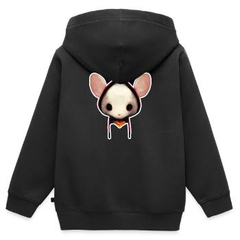 Maus-Wanderer - Kinder Premium Organic Zip Hoodie - Schwarz - Hinten - AI Model Kid Male (0cm)