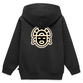 Maja Style 2 - Kinder Premium Organic Zip Hoodie - Schwarz - Hinten - AI Model Kid Male (0cm)