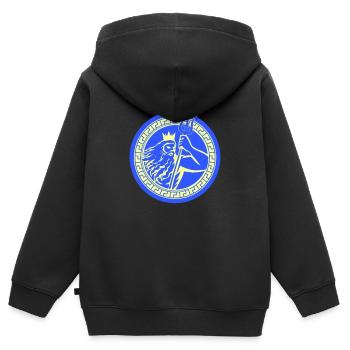 Poséidon Triton - Sweat Premium à capuche zippé enfant bio - noir - Dos - AI Model Kid Male (0cm)