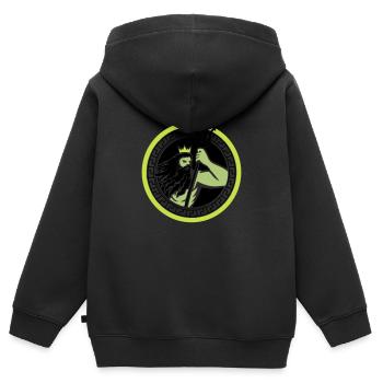 Poséidon Triton - Sweat Premium à capuche zippé enfant bio - noir - Dos - AI Model Kid Male (0cm)