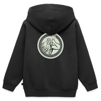 Poséidon Triton - Sweat Premium à capuche zippé enfant bio - noir - Dos - AI Model Kid Male (0cm)