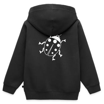marienkäfer 01 - Kinder Premium Organic Zip Hoodie - Schwarz - Hinten - AI Model Kid Male (0cm)