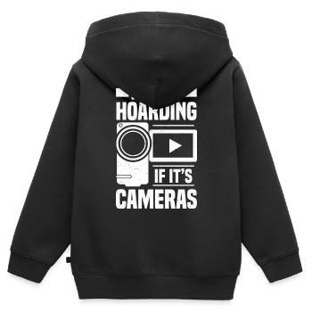 Geisterjäger | Gruselig Geister Spuk Geschenkidee - Kinder Premium Organic Zip Hoodie - Schwarz - Hinten - AI Model Kid Male (0cm)