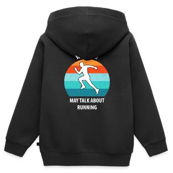Floorball Unihockey Feldhockey Hallenhockey - Kinder Premium Organic Zip Hoodie - Schwarz - Hinten - AI Model Kid Male (0cm)