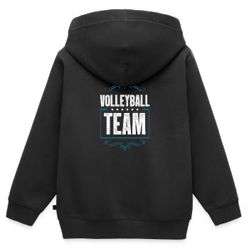 Volleyball Team - Kinder Premium Organic Zip Hoodie - Schwarz - Hinten - AI Model Kid Male (0cm)