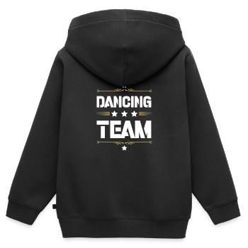 Dancing Team - Kinder Premium Organic Zip Hoodie - Schwarz - Hinten - AI Model Kid Male (0cm)