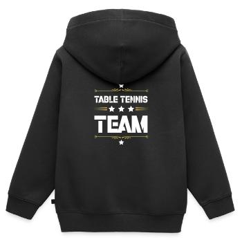 Table Tennis Team - Kinder Premium Organic Zip Hoodie - Schwarz - Hinten - AI Model Kid Male (0cm)