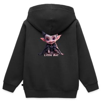 Chauve-souris - Sweat Premium à capuche zippé enfant bio - noir - Dos - AI Model Kid Male (0cm)