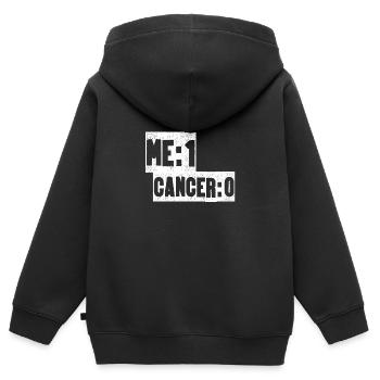 Krebs Besiegt Gesundheit Brustkrebs Heilung - Kinder Premium Organic Zip Hoodie - Schwarz - Hinten - AI Model Kid Male (0cm)